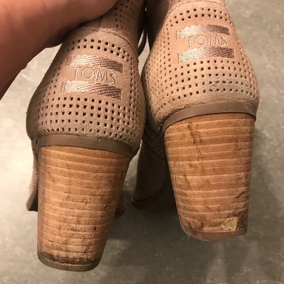 TOMS peep toe booties - Size 8 - Picture 5 of 5